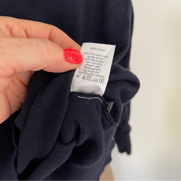 J. Crew 2 Navy Blue Cotton Cardigans both size M - Picture 12 of 13